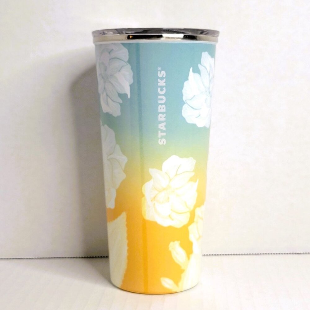 Starbucks Stainless Steel Tumbler With Lid 2019 Mercury Cactus Sun Print 16 oz - Picture 2 of 10